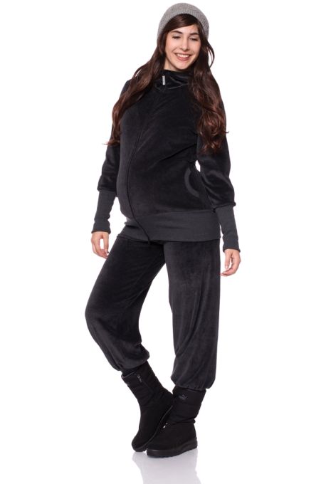 IGA & IGO Nicki Loungewear Anzug aus Bio Baumwolle (schwarz)