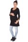 Preview: SIMPLE Long Umstands- und Stillpullover (schwarz)