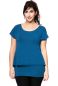 Preview: APRIL Zweilagiges Umstands- und Stillshirt aus Modal (aqua)