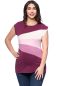 Preview: KYRA Colour-Block Umstands- und Stillshirt kurzarm (cassis/vanille/rose/rosa/22)