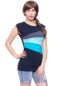 Preview: KYRA Colour-Block kurzarm Umstands- und Stillshirt