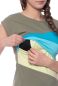 Preview: KYRA Colour-Block kurzarm Umstands- und Stillshirt