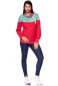 Preview: ALAN Milchshake® Umstands- & Stillpullover aus Bio Baumwolle (rot, vintage roses mint Pünktchen)