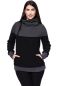 Preview: ALAN Umstands- und Stillpullover aus Bio Baumwolle (schwarz mit grauen Strickmuster)