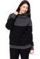 Preview: ALAN Umstands- und Stillpullover aus Bio Baumwolle (schwarz mit grauen Strickmuster)