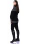 Preview: ALAN Umstands- und Stillpullover aus Bio Baumwolle (schwarz mit grauen Strickmuster)