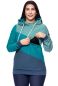 Preview: LILAN warmer Umstands- und Stillpullover Hoodie aus softer Bio Baumwolle (jeans/petrol/pastellmint)