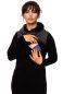 Preview: LEXI Umstands-& Stillkleid aus weichem French-Terry (schwarz/grau)
