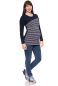 Preview: BRUNO Shirt Langarm Umstands- und Stillshirt (Streifen)
