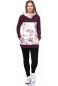 Preview: JUNA Kapuzenpullover aus Bio Baumwolle (aubergine)