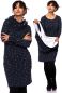 Preview: ELSIE Maternity & Nursing Dress (Set, 2 Pieces, with Detachable Stillloop) Organic Cotton Sweat (Bird Print)
