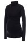 Preview: Carmen doppellagiges Rollkragen Umstands-& Stillshirt (schwarz)