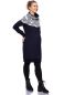 Preview: HANIA gemütliches Sweat Umstands- und Stillkleid (marine/Möwen)