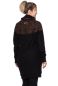 Preview: HANIA gemütliches Sweat Umstands- und Stillkleid (schwarz/braune Ranken)