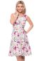 Preview: IRIS festliches Umstands- und Stillkleid (Blumenprint pink-rosa auf weiß)