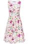 Preview: IRIS festliches Umstands- und Stillkleid (Blumenprint pink-rosa auf weiß)