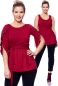Preview: 2 tlg. VARIO-SET (LUNA & NANA) Umstands- und Stillshirt mit Croptop aus Bambus-Viskose (bordeaux)