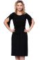 Preview: 2-piece VARIO-SET (LUNA & ESTHA) maternity and nursing dress with croptop made of bamboo fibers (black)