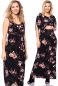 Preview: 2 tlg. VARIO-SET (LUNA & LAUREN) Maxi Umstands-und Stillkleid mit Croptop aus Bambus-Viskose (Japanese Boho Floral)
