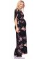Preview: 2 tlg. VARIO-SET (LUNA & LAUREN) Maxi Umstands-und Stillkleid mit Croptop aus Bambus-Viskose (Japanese Boho Floral)