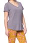 Preview: CASSI zweilagiges Oversized Umstands- und Stillshirt aus Tencel-Modal (hellgrau)