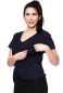Preview: CASSI two-layer oversized maternity and nursing shirt made of modal in marine