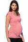 Preview: 102 BASIC maternity and nursing shirt gathered at the sides with butterfly sleeves (pink)