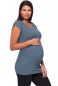 Preview: 102 BASIC maternity and nursing shirt gathered at the side with butterfly sleeves (jeans)