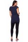 Preview: 102 BASIC Umstands- und Stillshirt seitlich gerafft mit Schmetterlingsärmeln (marine)