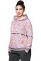 Preview: BENNO Umstands- & Stillpullover mit Kapuze (Kirschblüte auf grau)