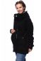 Preview: MEJA BIO Baumwollfleece Babytragejacke Umstandsjacke (schwarz) 100 % made in Germany