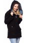 Preview: MEJA BIO Baumwollfleece Babytragejacke Umstandsjacke (schwarz) 100 % made in Germany