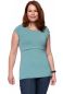 Preview: 103 BASIC maternity and nursing shirt round neck short-sleeved (dark aqua)