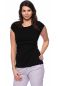 Preview: 103 BASIC Umstands- und Stillshirt Rundhals kurzarm (schwarz)