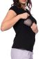Preview: 103 BASIC Umstands- und Stillshirt Rundhals kurzarm (schwarz)