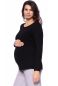Preview: 103 BASIC Umstands- und Stillshirt langarm (schwarz)