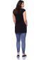 Preview: 107 BASIC kurzarm Umstands- und Stillshirt extra lang (schwarz oder dunkles Aqua)