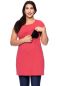 Preview: 107 BASIC kurzarm Umstands- und Stillshirt extra lang (coral)