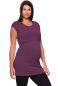 Preview: 107 BASIC kurzarm Umstands- und Stillshirt extra lang (aubergine)