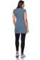 Preview: 107 BASIC short-sleeved maternity and nursing shirt extra long (jeans)