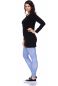 Preview: 107 BASIC Langarm Umstands- und Stillshirt extra lang aus Bio Baumwolle