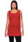 Preview: 107 BASIC Umstands- und Stilltop extra lang  aus Bio Baumwolle (tomato)