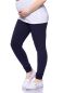 Preview: High-Waist Basic Leggings aus weichem French-Terry (marine) oder nach Farbwunsch