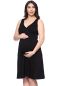 Preview: Cache-Coeur maternity and nursing nightgown made of bamboo viscose (black)