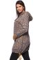 Preview: FRIEDA Umstands-Stillhoodiekleid (Leodruck auf grau)