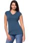 Preview: 108 BASIC Umstands- und Stillshirt V-Neck kurzarm (jeans)
