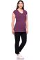Preview: 108 BASIC maternity and nursing shirt V-neck short-sleeved (burgund)