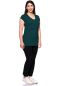 Preview: 108 BASIC Umstands- und Stillshirt V-Neck kurzarm (flaschengrün)