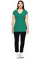 Preview: 108 BASIC Umstands- und Stillshirt V-Neck kurzarm (grün)
