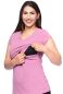 Preview: 108 BASIC maternity and nursing shirt V-neck short-sleeved (pastel pink)